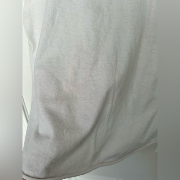 The Rolling Stones white graphic t shirt green “Mick” sz small raw edge hemline - Picture 6 of 8